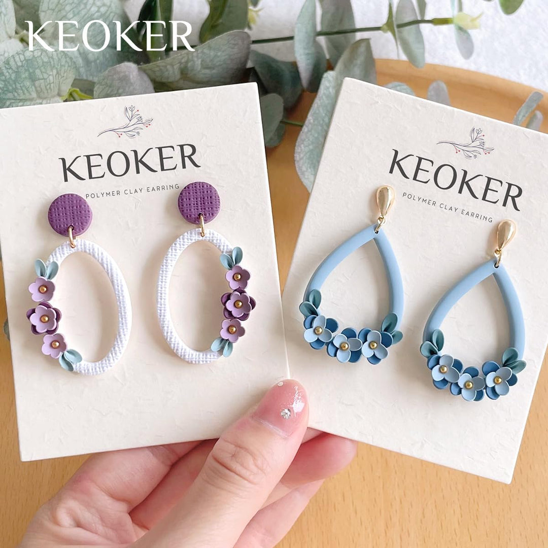 Keoker Konzentrische Kreis-Tonschneider für Polymer-Ton-Schmuck, 12 Formen, organische Polymer-Tonsc