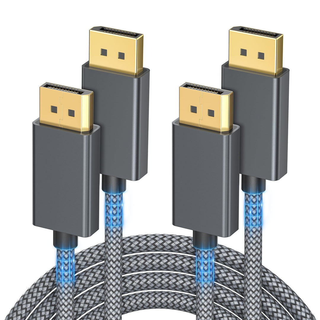 Itramax 8K 60Hz DisplayPort-Kabel 4.5M 2Stück,DP 1.4-Male Ultra-High-Speed-Kabel für Laptop/PC/TV/Ga