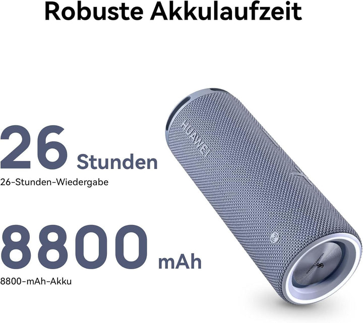 HUAWEI Sound Joy 2, Tragbarer Bluetooth-Lautsprecher, Sound-Vierfach-System, 26-Stunden-Wiedergabe,