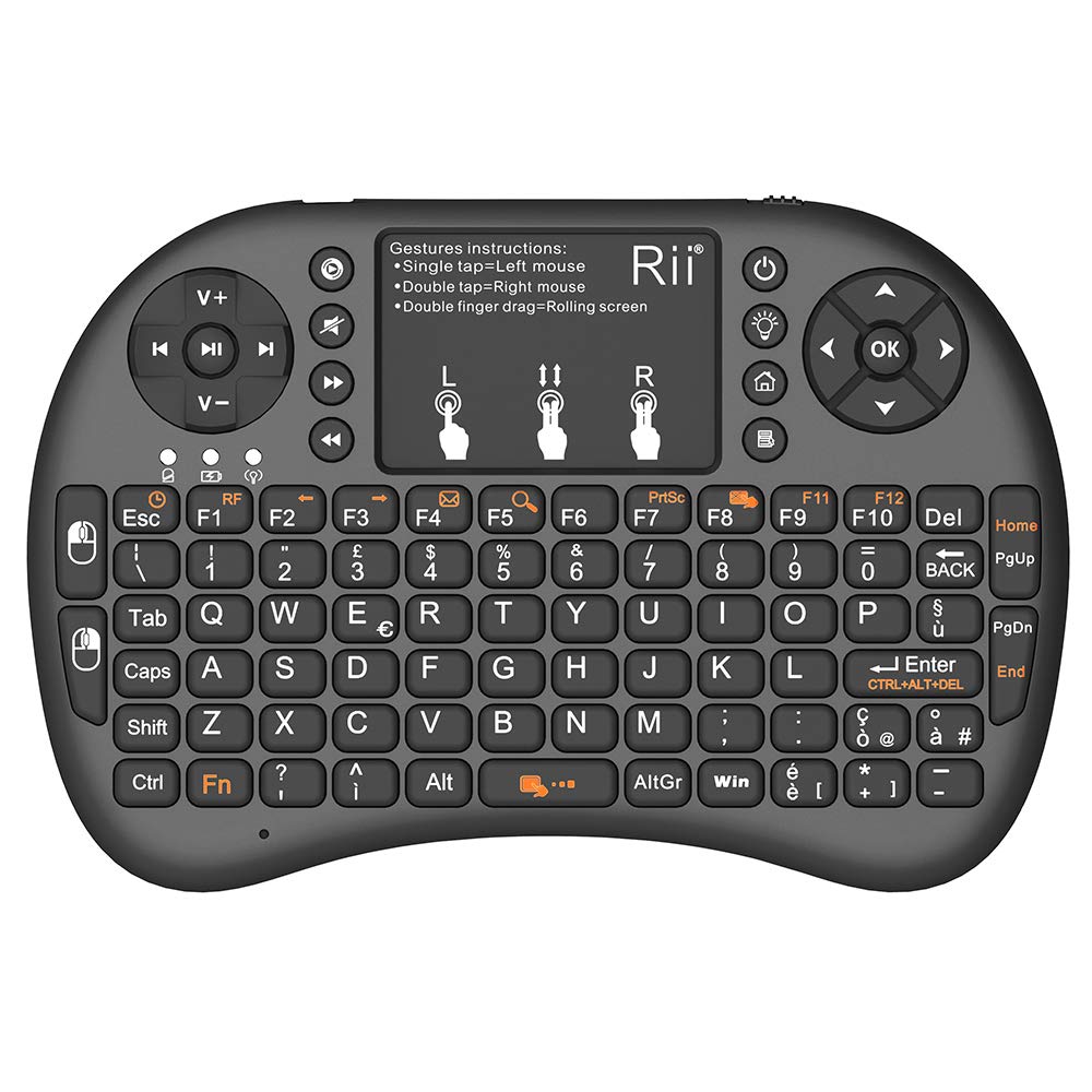 Rii Mini i8+ Wireless-Tastatur Mit Touchpad Und Hintergrundbeleuchtung für Smart TV, PC, HTPC, Konso
