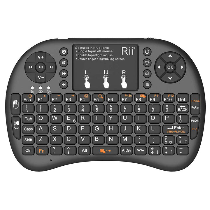 Rii Mini i8+ Wireless-Tastatur Mit Touchpad Und Hintergrundbeleuchtung für Smart TV, PC, HTPC, Konso