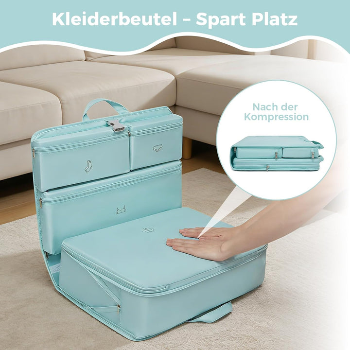 Kono Hängende Koffer Organizer Faltschrank Packwürfel Reisen mit Etikett Leichte Reisegepäck Organiz