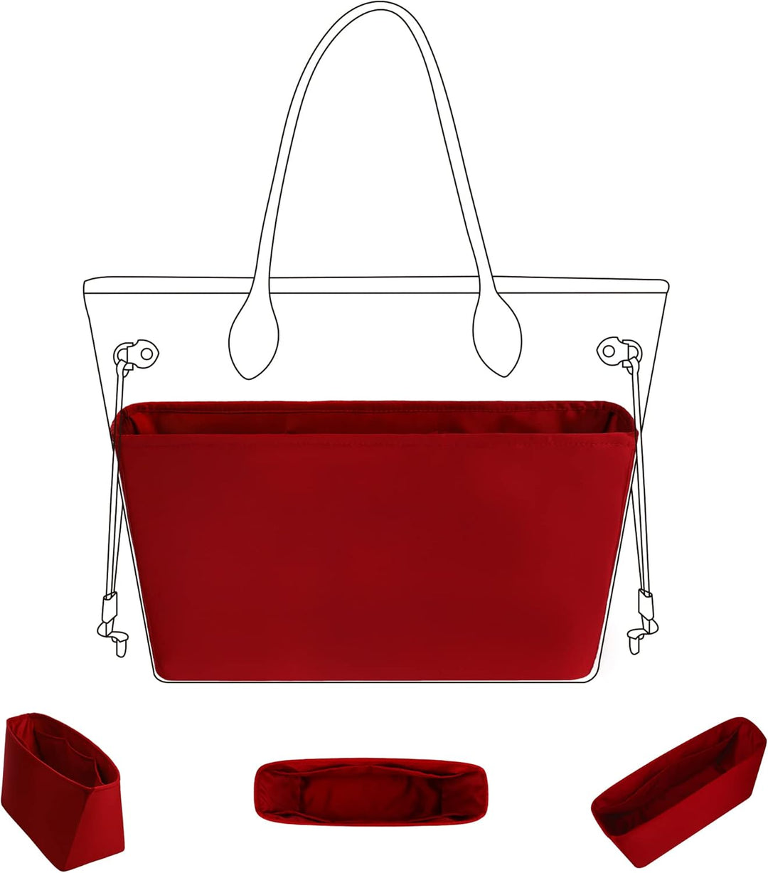 DGAZ Handtaschen Organizer Einsatz für LV Neverfull PM/MM/GM Taschen, Seide Tasche in Tasche Organiz