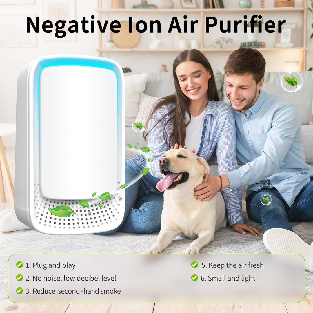 Luftreiniger, Dayear Plug In Air Purifier, Negativ Ionen Luftreiniger für Büro, Zimmer, Badezimmer,
