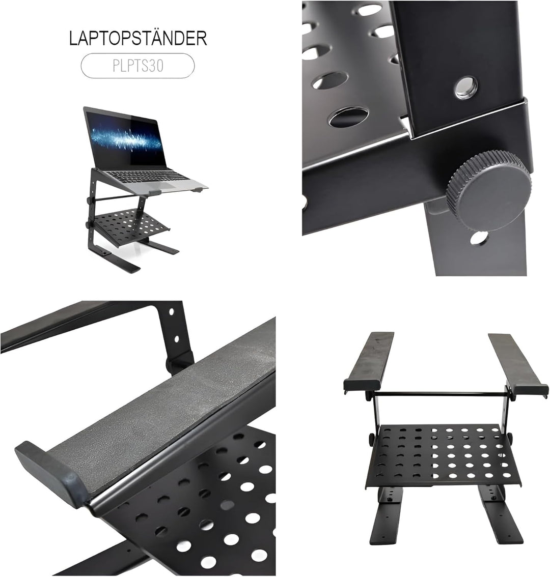 Pyle Laptop Ständer Höhenverstellbar – Klappbarer Halter für DJ-Pult & Schreibtisch, ergonomisch, mi