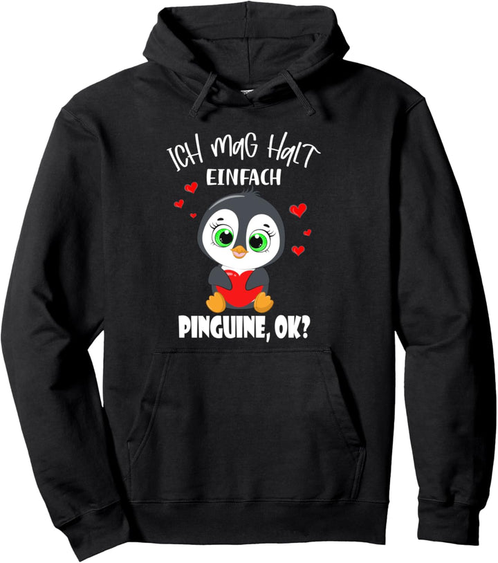 Ich Mag Halt Einfach Pinguine Lustige Pinguin Pullover Hoodie