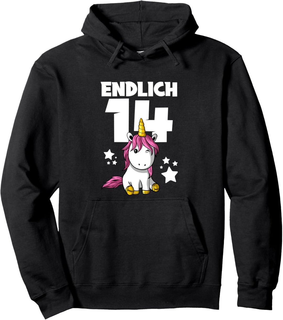 14. Geburtstag Einhorn Endlich 14 Jahre Pullover Hoodie