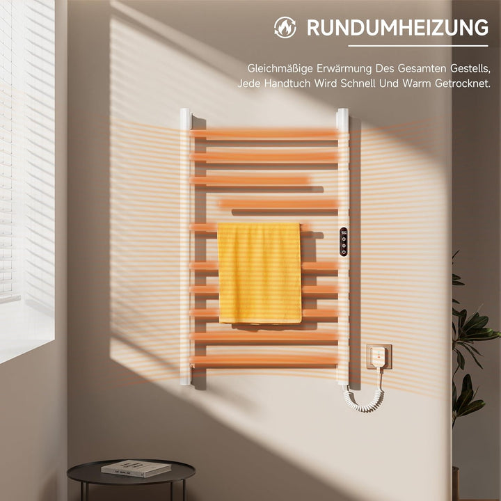 Elektrischer Badheizkörper Handtuchhalter 520 x 850 mm,Elektrischer badheizkörper Weiss,Handtuchheiz