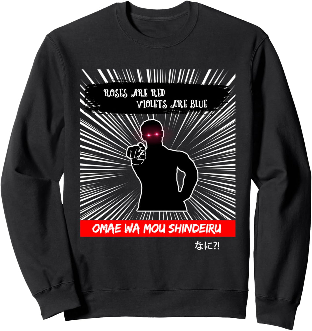 Anime Omae Wa Mou Shindeiru Nani Meme Silhouette Sweatshirt