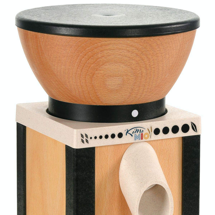 Komo Getreidemühle schwarz (400 Watt, innovative Materialien), 02032, 16,5 x 16 x 37,5 cm, 16,5 x 16