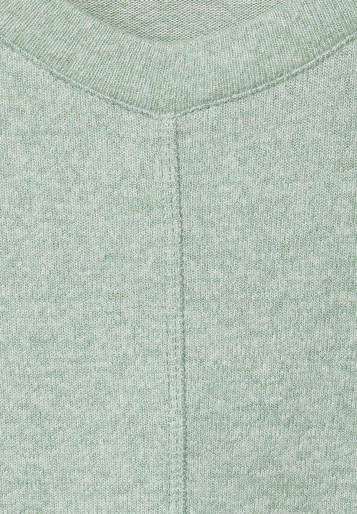 Cecil Damen Langarmshirt, Clear Sage Green Melange