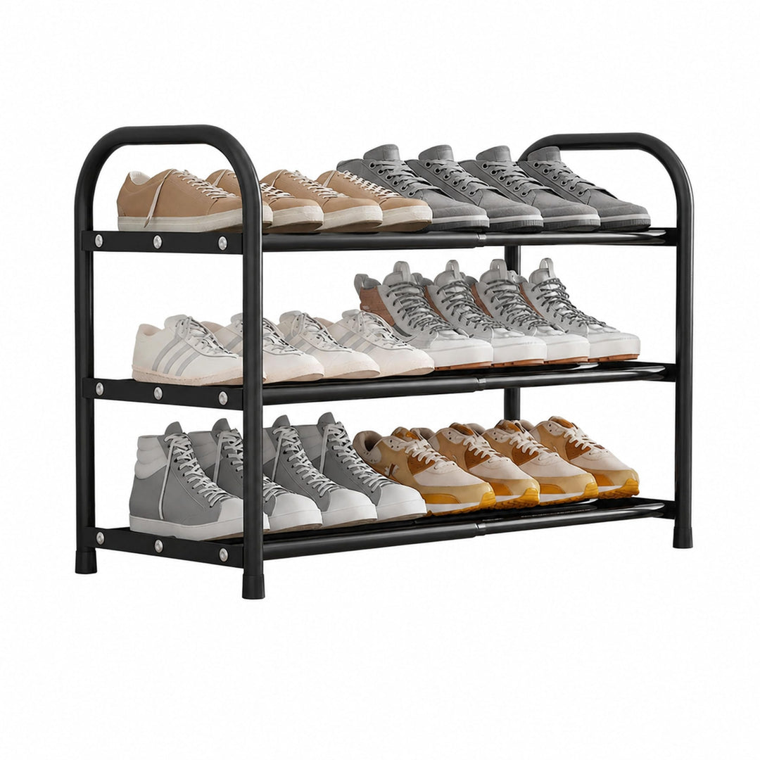 URMONA Erweiterbares Schuhregal, Platzsparend Schuhregal Klein, Adjustable & Expandable 43 to 78 cm,
