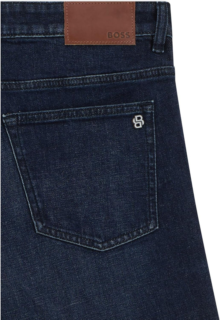 BOSS Herren Delaware BC-L-C Blaue Slim-Fit Jeans aus komfortablem Stretch-Denim 30W / 32L Dark Blue4