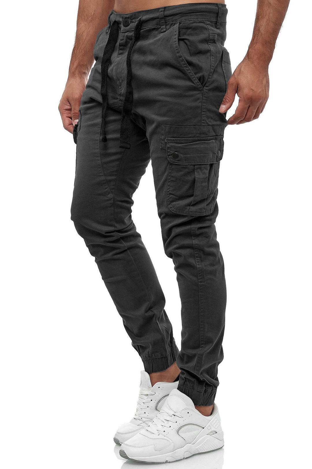 Tazzio Cargohose Herren Cargo Hose Jogger Chino Regular Fit Jeans 18525 29 Anthrazit, 29 Anthrazit