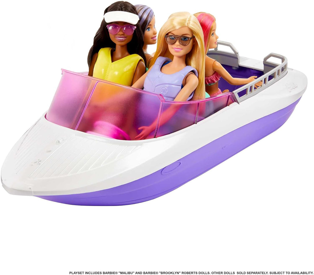 Barbie HHG60 - "Meerjungfrauen Power" Schnell-Boot mit 2 Puppen (blond/brünett) mit diversen Zubehör