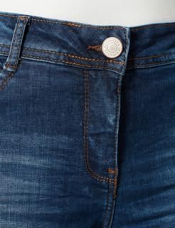 Cecil Damen Toronto Lang Jeans 26W / 32L Mid Blue Used Wash, 26W / 32L Mid Blue Used Wash