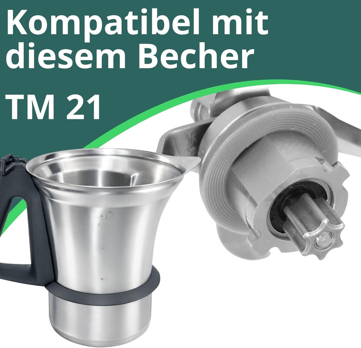 NAMAI - Messer für Thermomix, Edelstahl, 100% Kompatibles Ersatzteil, Thermomix Messbecher TM21, Ein
