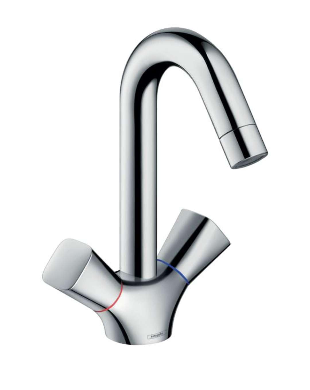hansgrohe Wasserhahn Logis 2-Griff Waschtischarmatur (Auslauf Höhe 150 mm mit Zugstangen-Ablaufgarni