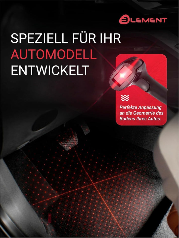 Element Passgenaue Fussmatten Gummimatten für Porsche 911 2019-> Coupe 4 TLG