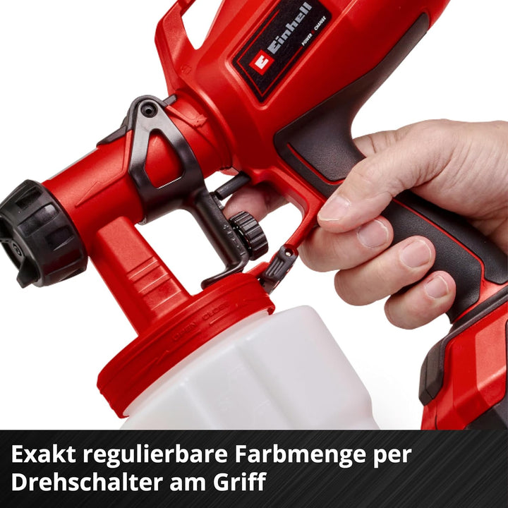 Einhell Akku-Farbsprühsystem TC-SY 18/60 Li Power X-Change (Li-Ion, 18 V, Förderleistung 650 ml/min,