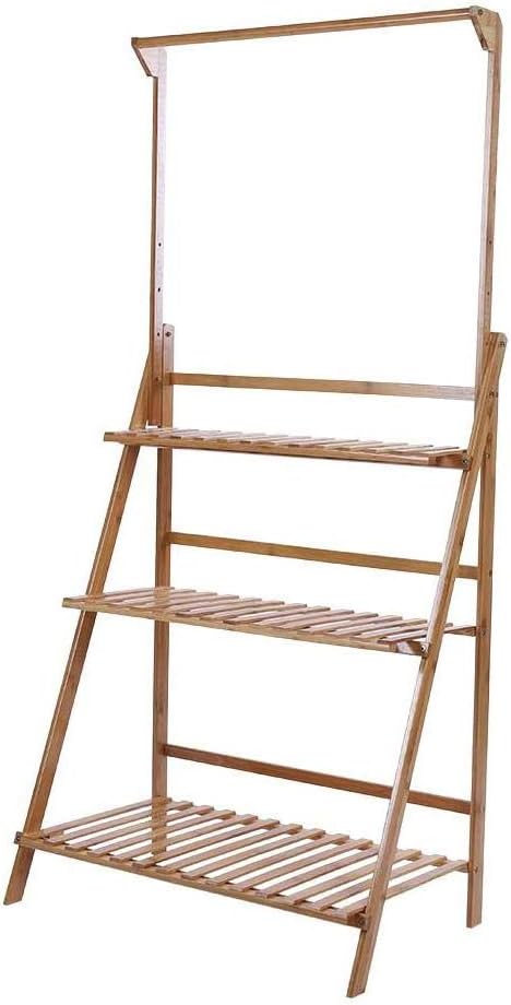 Blumenständer für Innen, Pflanzenständer Bambus Pflanzenregal Pflanzentreppe Outdoor 3 Ebenen Blumen