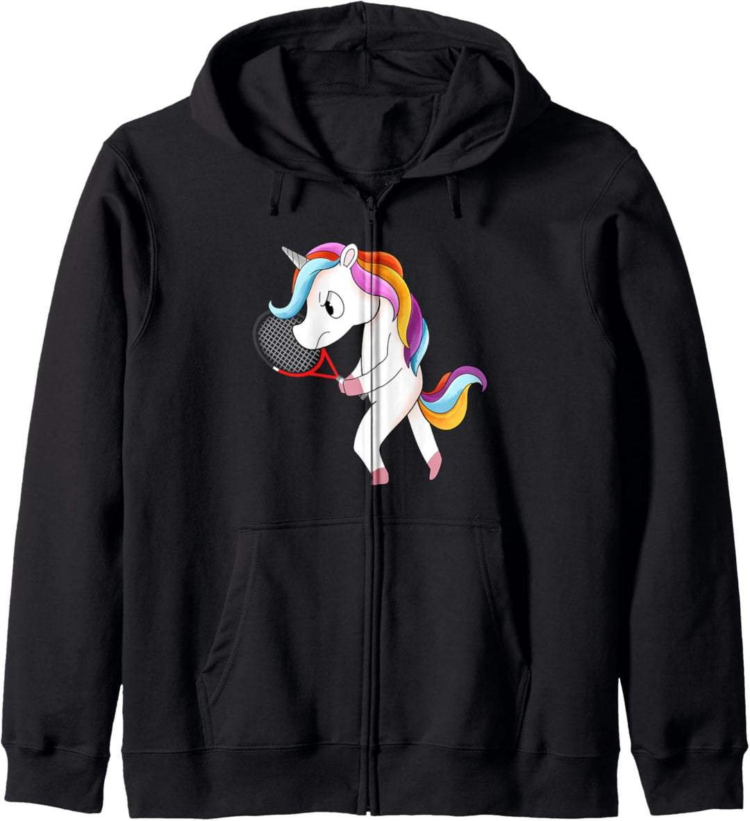 Einhorn spielt Tennis Kapuzenjacke