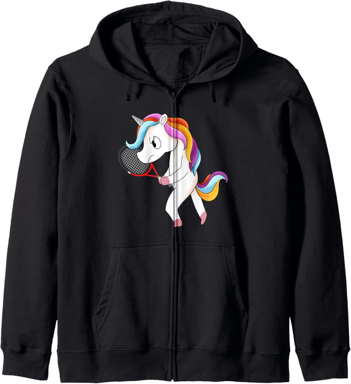 Einhorn spielt Tennis Kapuzenjacke