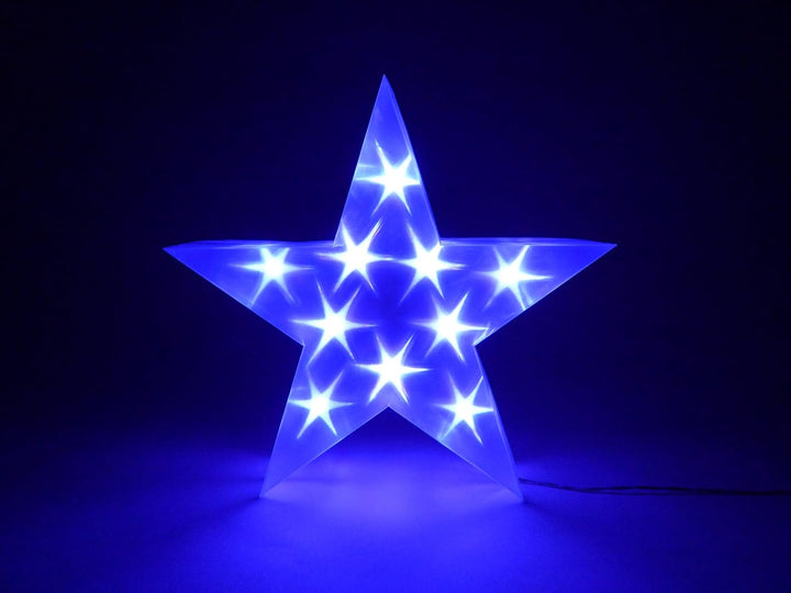 LED Deko Stern 35cm LED lila, für Innen batteriebetrieben zum Stellen oder Hängen, Dekolicht, Dekora