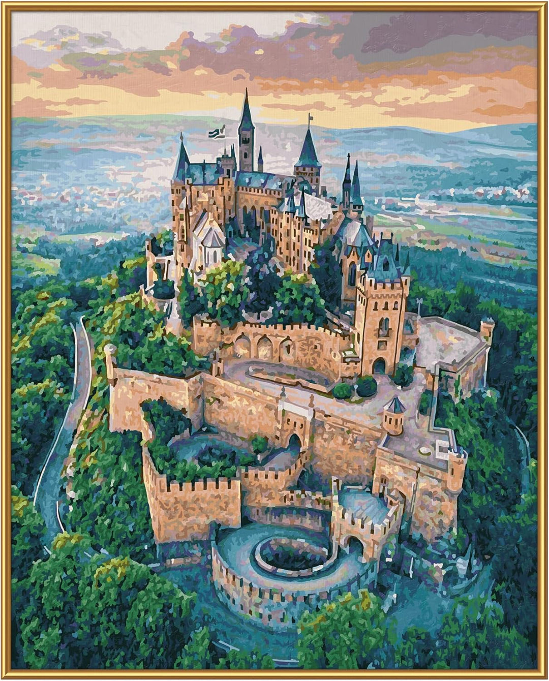 Schipper 609130882 Malen nach Zahlen – Burg Hohenzollern - Bilder malen für Erwachsene, inklusive Pi