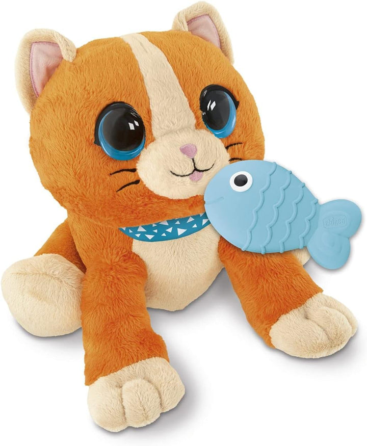 Chicco - Süsse Katze Kuckuckuck, interaktives Plüschtier 2in1, Farbe Orange, 0001077010000