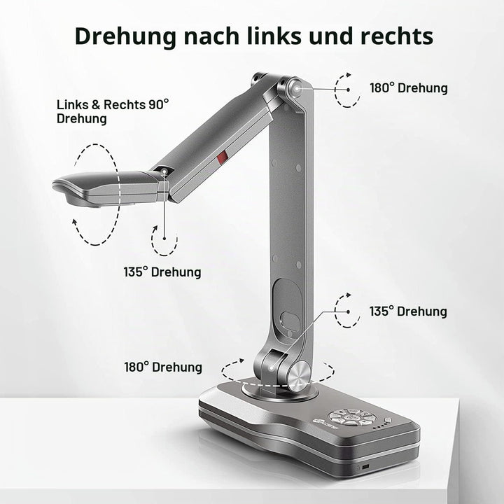 JOYUSING V508 VGA/HDMI/USB 8 Megapixel Dokumentenkamera und Visualizer, A3-Format, LED-Licht &amp; Mikro