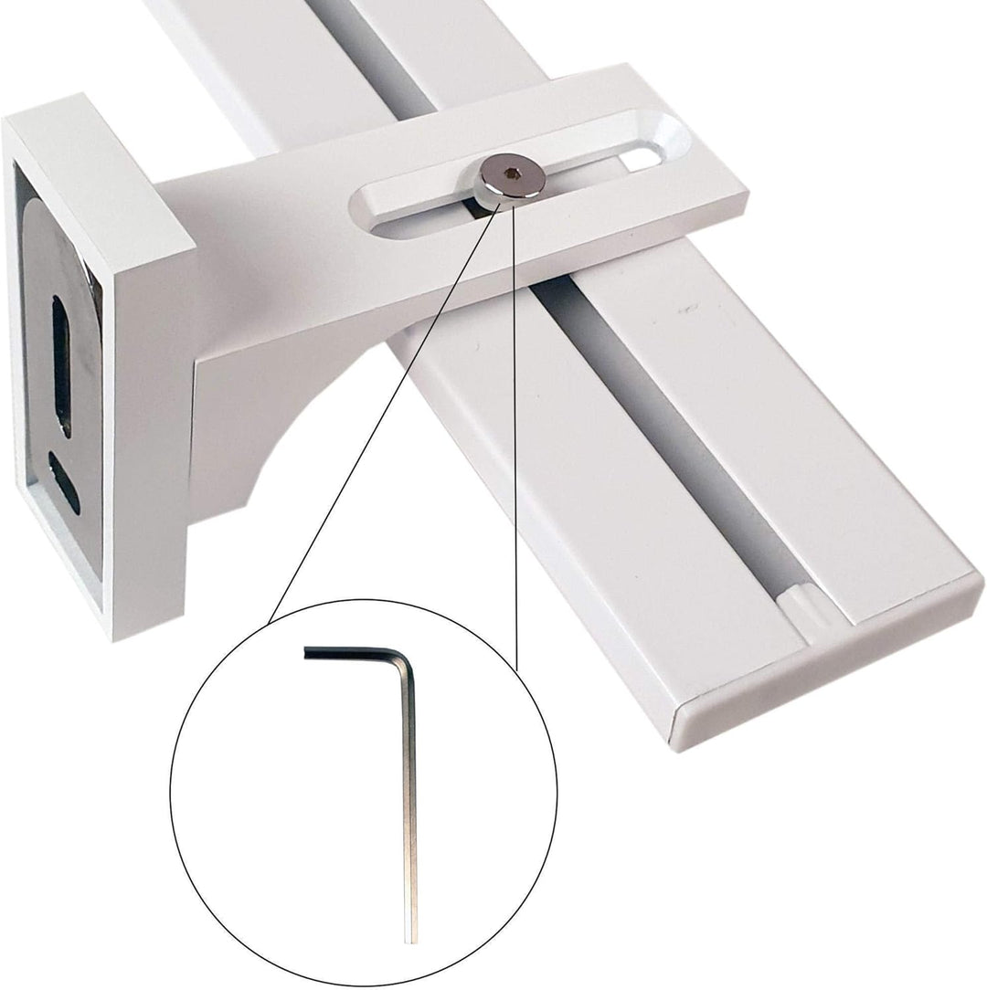 Vorhangschiene "weiss" aus Aluminium, alle Längen bis 480cm möglich, Flache Gardinenschiene (7mm), 1