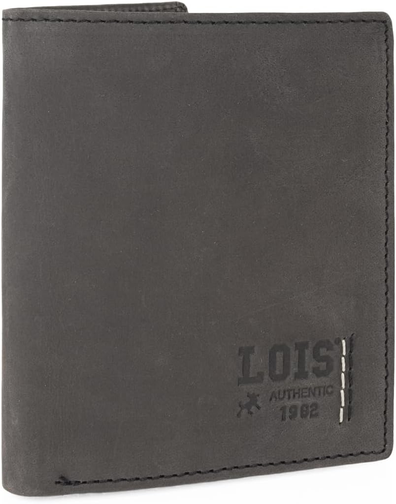 Lois - Geldbörse Herren Leder - Herren Geldbörsen Leder mit RFID Schutz - Geldbörse Herren Klein - G