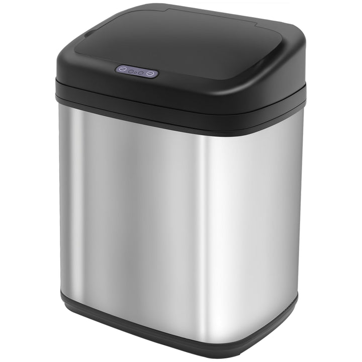 HOMCOM Sensor Mülleimer 20L Edelstahl mit Bewegungssensor Silber+Schwarz | Automatischer Mülleimer,