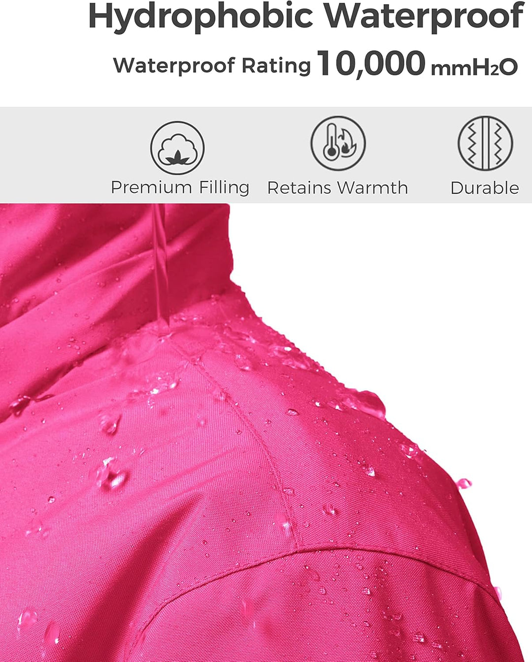 Wantdo Mädchen Berg Ski Jacke Warmer Winter Fleece Mäntel Wasserdichter Atmungsaktive RegenMäntel Ou