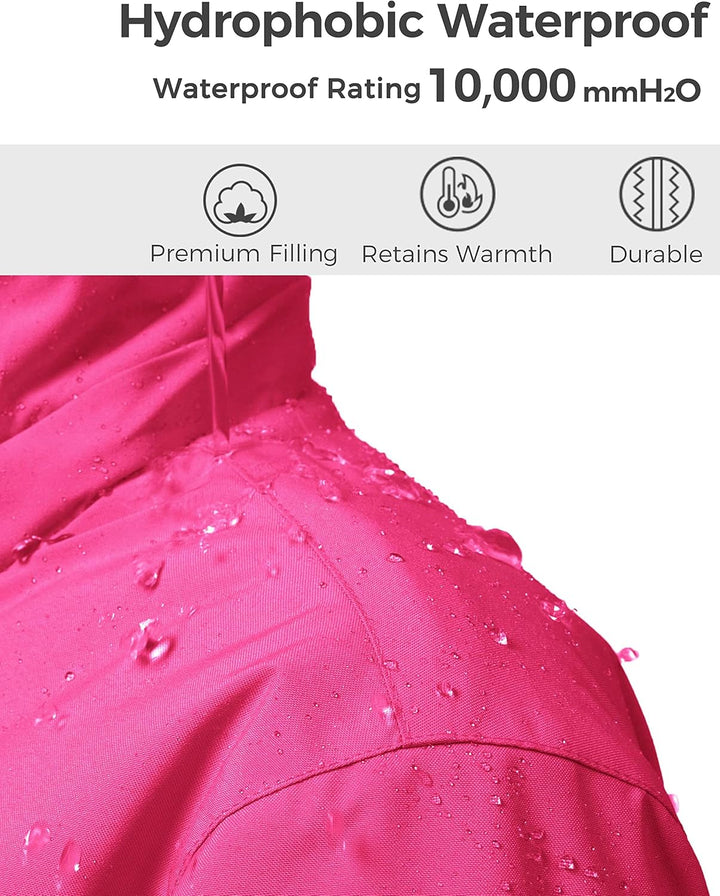 Wantdo Mädchen Berg Ski Jacke Warmer Winter Fleece Mäntel Wasserdichter Atmungsaktive RegenMäntel Ou
