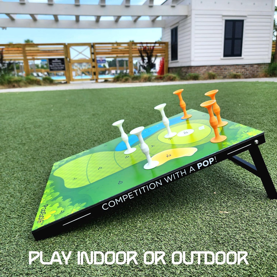 PopGolf Board Edition Set - Popdarts Hinterhof, Indoor und Outdoor Spiel für alle Altersgruppen - To