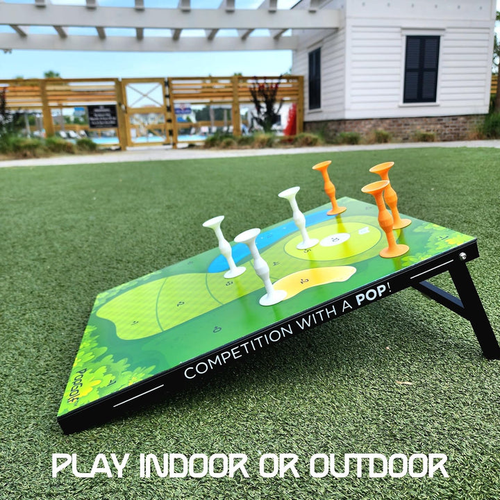 PopGolf Board Edition Set - Popdarts Hinterhof, Indoor und Outdoor Spiel für alle Altersgruppen - To