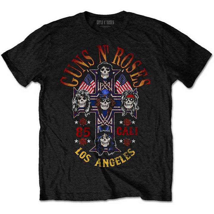 Guns N Roses T-Shirt Cali Band Logo Offizielles Herren XL Schwarz S, Schwarz S