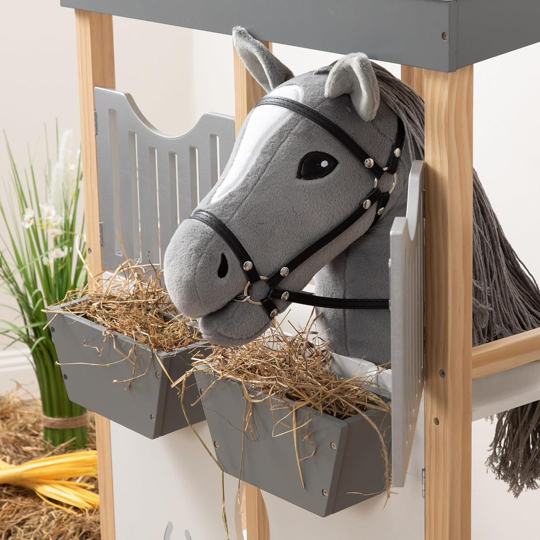 Ella & Piet® Grosses Hobby Horse Pferd Stormy mit Aufbewahrungsbeutel Steckenpferd Springpferd Spiel