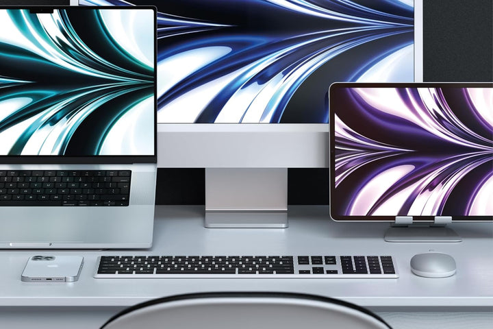 SATECHI Slim X3 Kabellose Bluetooth Tastatur - Hintergrundbeleuchtung & Ziffernblock – Multi-Device
