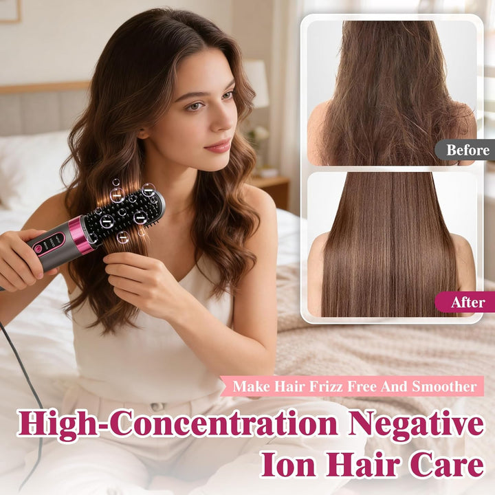 Glättbürste Kabellos,Go Brush Pro Stylingbürste für kurze Haare,Haarglätter Bürste Kabellos mit 3 Wä