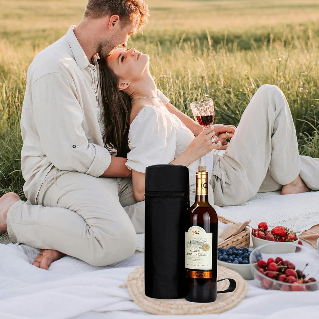 AOSBOS Kühltasche Flaschenkühler faltbar Kühlmanschette für Wein- und Champagnerflaschen Sekt zum Ca