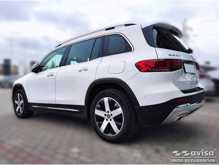 Avisa Spiegelschwarz Edelstahl Heckstossstangenschutz kompatibel mit Mercedes GLB (X247) 2019- 'Ribs