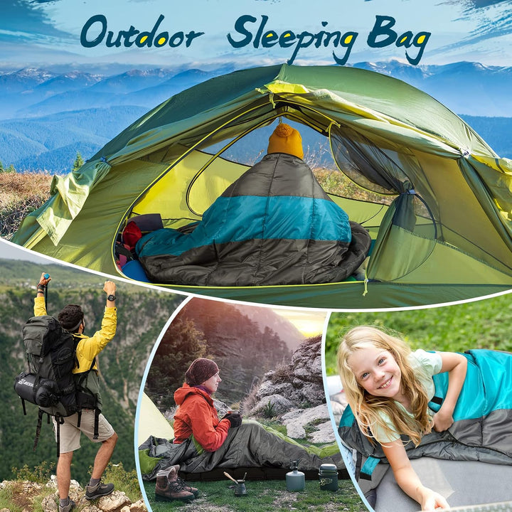 Bessport Schlafsack Outdoor Mumienschlafsack 3 Saison Klein und Ultraleicht Erwachsene Schlafsack Wa