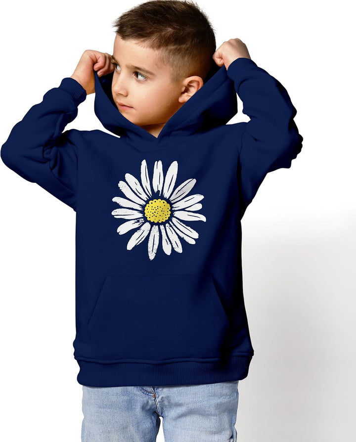 Neverless® Kinder Hoodie Mädchen Blumen Aufdruck Kapuzenpullover Sweatshirt Kapuze Navy 116, Navy 11
