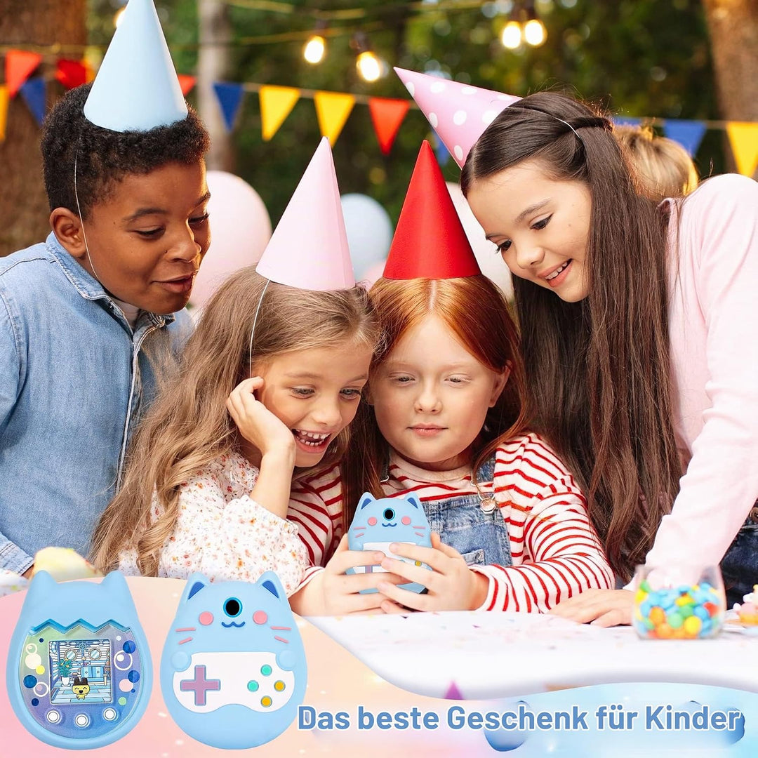 Silikon Hülle und Hartschalenkoffer kompatibel mit Tamagotchi Pix Virtuelles Haustierspielzeug, Schu
