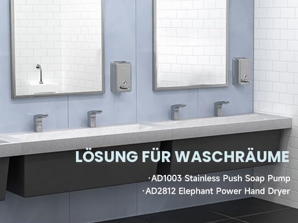 anydry 2065 Doppelseitiger Händetrockner HEPA Filter Effizient ABS Weiss