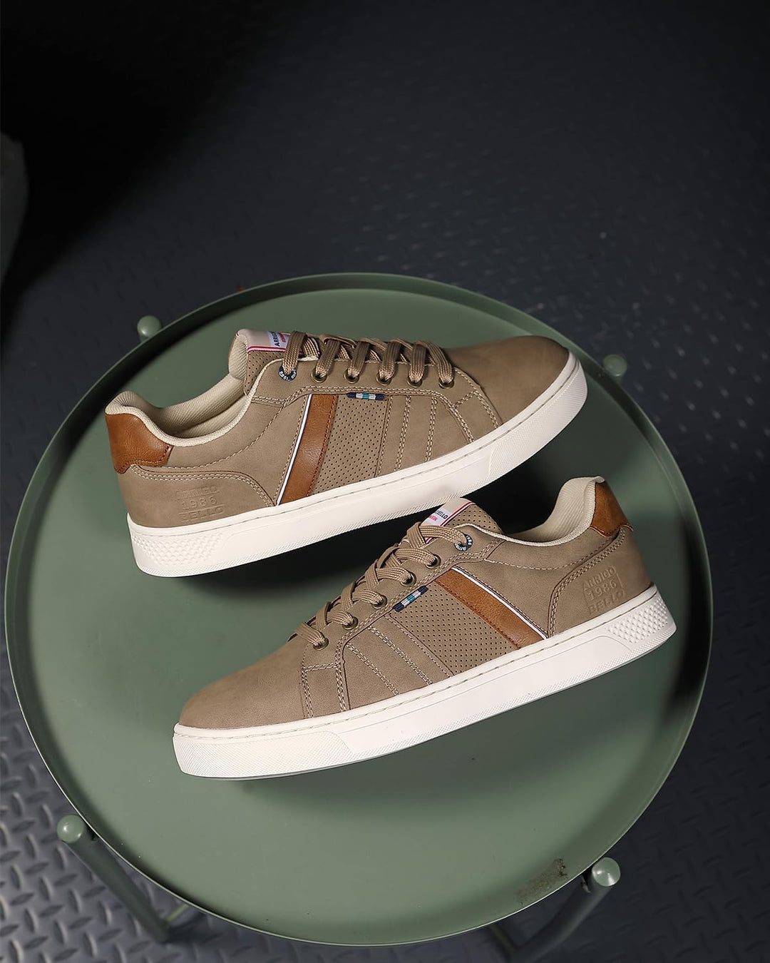 ARRIGO BELLO Herren Freizeitschuhe Schuhe Sneakers Wanderschuhe Leders Laufschuhe Leichtgewicht Outd