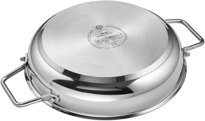 Schulte-Ufer Wega Schmorpfanne beschichtet, Edelstahl, Silber, 24 cm, 24 cm